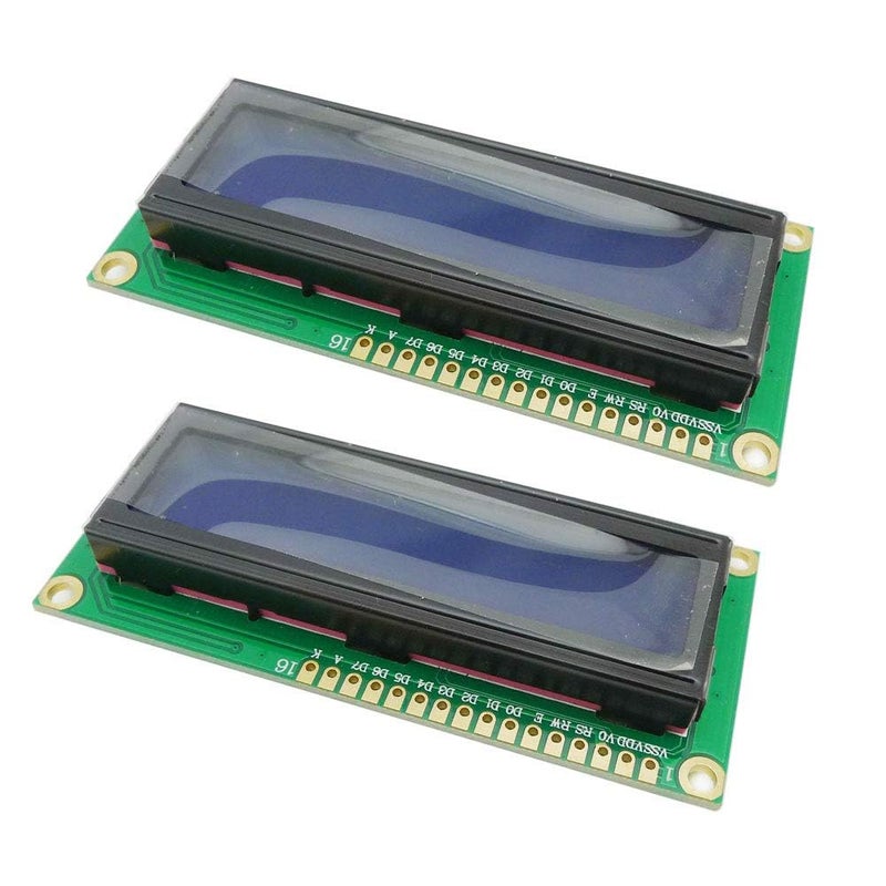 Ferwooh وحدة عرض LCD 1602 2PCS DC 5V شاشة LCD 16×2 وحدة LCM ضوء خلفي أزرق تحكم HD44780 - Image 1